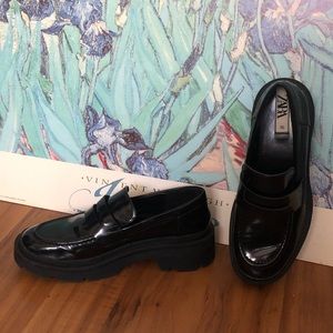 ZARA CHUNKY PLATFORM LUG SOLE LOAFERS
